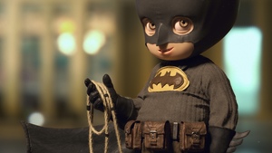 Adorably Cool Little Batman Digital Art by Quentin Chaillet