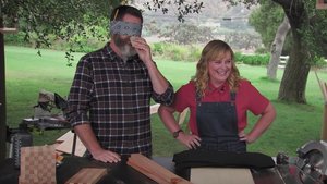 Amy Poehler Hilariously Challenges Nick Offerman to Identify Different Types of Wood Using His Sense of Smell