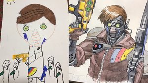 Anime Artist Transforms His Sons' Drawings into Awesome Character Designs