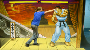 Artist Faces Off Against Ryu in Super Impressive STREET FIGHTER Chalk Art Video