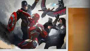 Artist Paints Wall-Sized Office Mural Dedicated to CAPTAIN AMERICA: CIVIL WAR