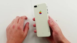 Awesome iPhone 7 Made To Look Like Classic Macintosh Computer