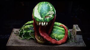 Awesome VENOM Watermelon Carving 