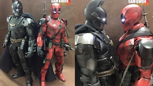 Batman Iron Man and Deadpool Iron Man Face Off as Custom-Made Action Figures