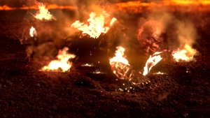 Behind-The-Scenes STAR WARS Photo of Hayden Christensen as a Brutal Burned Anakin Skywalker in REVENGE OF THE SITH