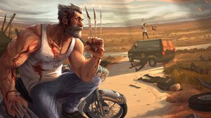 Bloody Old Man Logan and X-23 Fan Art by Paul Tinker