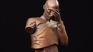 Captain Picard's Classic Facepalm Image From STAR TREK Gets a Bronze Bust Statue