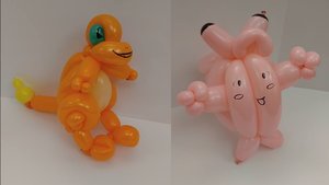 Catch 'Em All in This Fun Pokemon Balloon Art Sereis