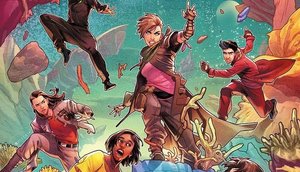 Check Out the Beyond the Grid Team Unmorphed in Cover Art for MIGHTY MORPHIN POWER RANGERS #33
