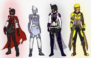 Check Out This Fun Fan Art of RWBY Characters in Mandalorian Armor