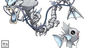 Cool Fanart Of a Skeletal Gyrados