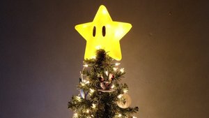 Check Out This Cool SUPER MARIO Power Star Christmas Tree Topper