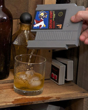 Classic Nintendo Cartridge Flasks