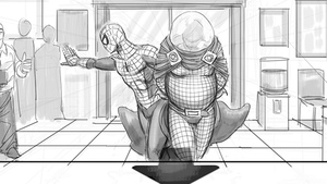 Concept Art for Sam Raimi's SPIDER-MAN 4 Features Spidey Fighting Mysterio and The Vulture