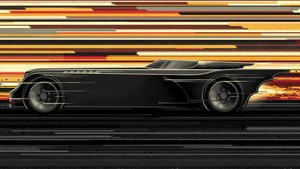 Cool Batman Batmobile Art Print Series Created by Derek Payne