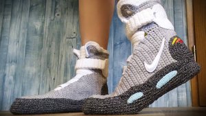 Cool Hand-Crafted BACK TO THE FUTURE II Nike Air Mags Slippers