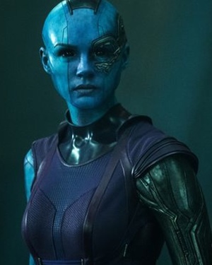 Cool Photo of Karen Gillan as Nebula in GUARDIANS OF THE GALAXY