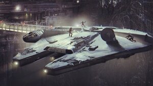 Cool SOLO Concept Art Teases a Fight Scene on Top of the Millennium Falcon