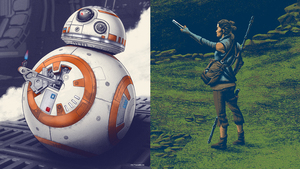 Cool Star Wars Celebration Prints From NYC's Bottleneck Gallery Feature BB-8, Rey, and Luke