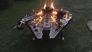 Cool STAR WARS-Inspired Millennium Falcon Fire Pit!