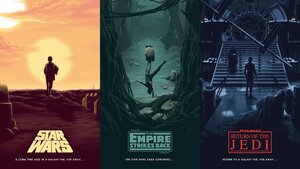 Cool STAR WARS Trilogy Poster Art Created By Florey Focus on Luke Skywalker's Journey