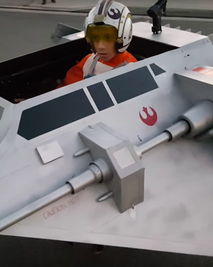 Dad Turns Son's Wheelchair Into STAR WARS Snowspeeder For Halloween