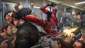 Deadpool's Bathroom Brawl by Patrick Brown