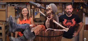 DIY Endless Drinking Skeleton Pirate Halloween Prop