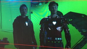 Doctor Strange Wears Iron Man's Armor in AVENGERS: INFINITY WAR Set Photo