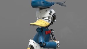 Donald Duck Reimagined as a Sinister-Looking Cyborg