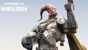 Earthworm Jim is The Mandalorian in This Amusing Fan Art