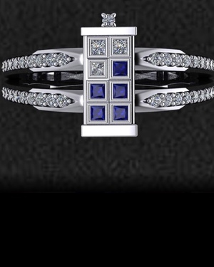 Elegant DOCTOR WHO TARDIS Ring