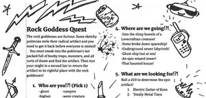 Enjoy a Night of Revelry with the One-Page TTRPG ROCK GODDESS QUEST