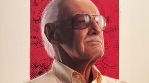 Pins and Poster Celebrating Stan Lee from Moor-Art Gallery