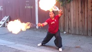 Every Pyromaniac Superhero Needs Real Punch Activated Arm Flamethrowers!