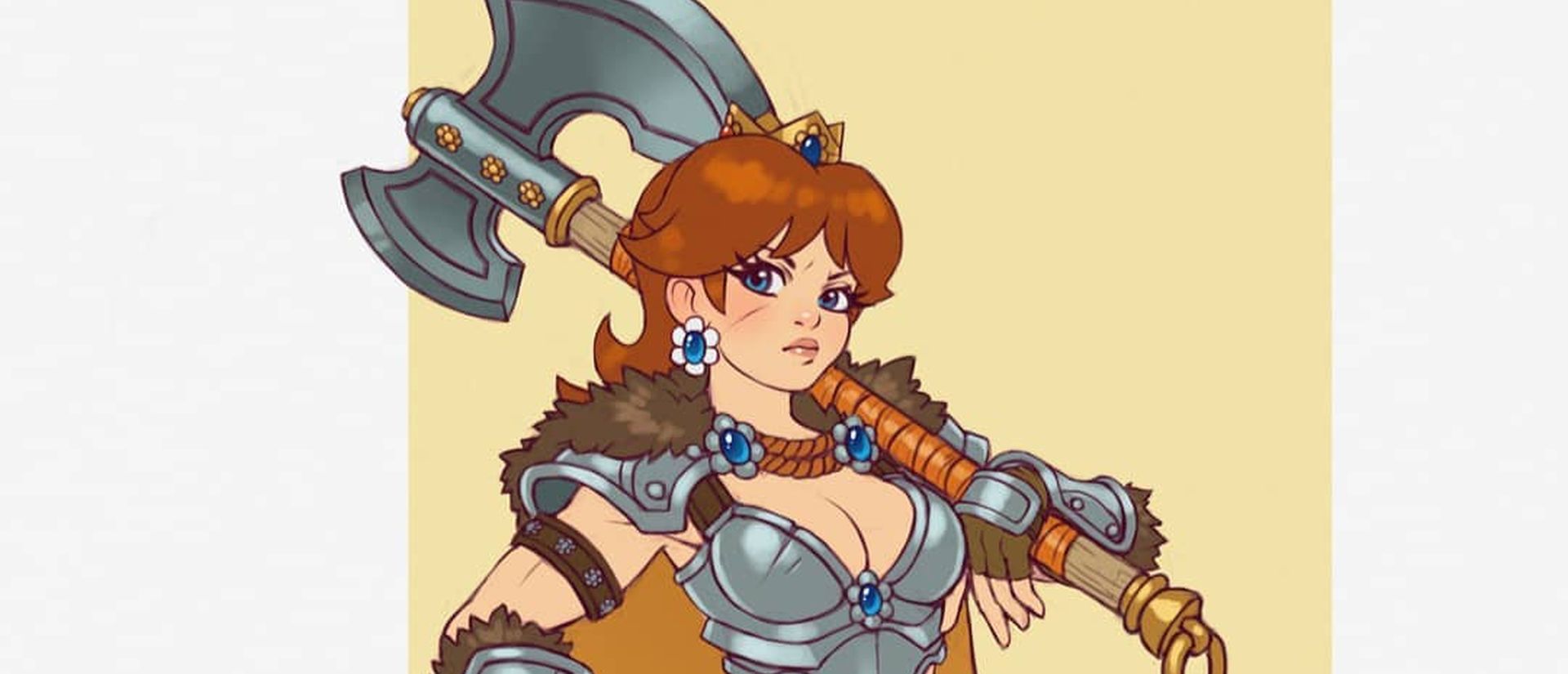 Fan Art Imagines Daisy From SUPER MARIO as a Fearsome Warrior Princess.