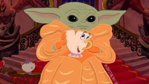 Ridiculous Fan Art Reimagines Baby Yoda as Disney Princesses Because That's What Fans Do