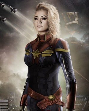 Fan Art Shows Yvonne Strahovski as CAPTAIN MARVEL