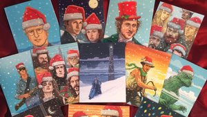 Fantastic New Geek Culture Christmas Card Art Features INDIANA JONES, BACK TO THE FUTURE, DIE HARD, and More