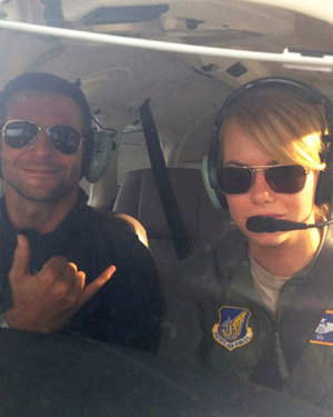 First Photo of Cooper and Stone in Cameron Crowe's New Film