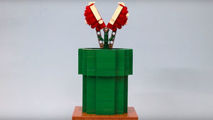 Functional LEGO Piranha Plant From SUPER MARIO BROS.