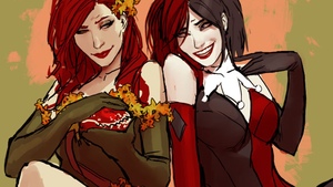 Harley Quinn Makes a Silly Vegetarian Joke at Poison Ivy's Expense in Art by Stjepan Sejic