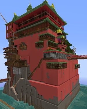 Hayao Miyazaki's SPIRITED AWAY Sets Built in Minecraft