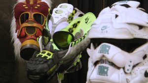 Here's A Guy Who Designs Masks Made Out Of Sneakers!