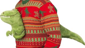 Here's a Silly 3D T-Rex Ugly Christmas Sweater to Wear at Your Holiday Parties