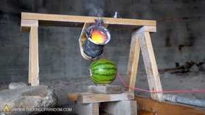 Here's What Happens When You Pour Molten Salt On A Watermelon