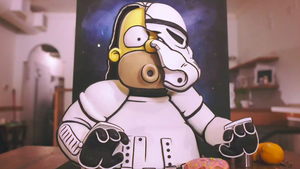 Homer Simpson Becomes a Stormtrooper in This Cake Art