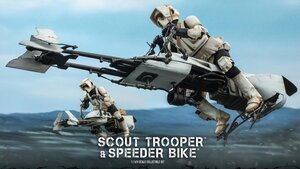 Hot Toys Shows Off Its New MANDALORIAN Scout Trooper and Speeder Bike Action Figure