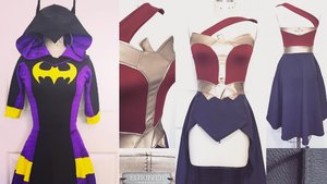 Incredibly Cool Custom Geek Dresses For Batgirl and Wonder Woman