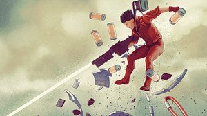 Kaneda Fires at Tetsuo in Awesome AKIRA 2-Piece Art Set